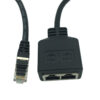 Network Cable Cable Seperater One Divided Into Two Conversion Connection Butt Joint Rj45 Simultaneous Internet Access Broadband Network Three-port IPTV