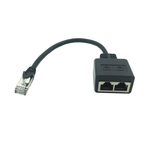 Network Cable Cable Seperater One Divided Into Two Conversion Connection Butt Joint Rj45 Simultaneous Internet Access Broadband Network Three-port IPTV